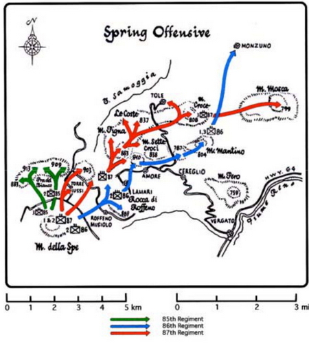 Mappa dell'Offensiva di Primavera