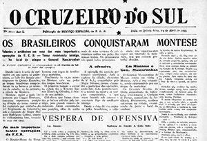Il quotidiano O Cruzeiro do Sul annuncia la presa di Monte Castello