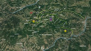 Mappa schieramento fine Operazione Encore