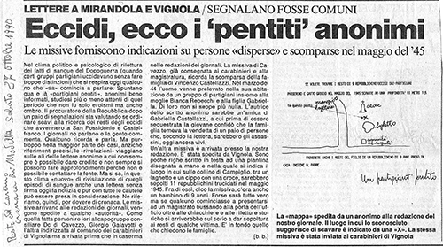 Resto del Carlino Modena 27 ottobre 1990
